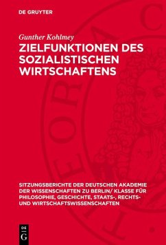 Cover Zielfunktionen des sozialistischen Wirtschaftens (eBook, PDF)