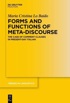 Forms and Functions of Meta-Discourse (eBook, PDF) - Baido, Maria Cristina Lo