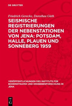 Cover Seismische Registrierungen der Nebenstationen von Jena: Potsdam, Halle, Plauen und Sonneberg 1959 (eBook, PDF)