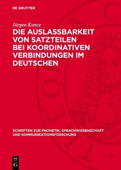 Cover Die Auslassbarkeit von Satzteilen bei koordinativen Verbindungen im Deutschen (eBook, PDF)