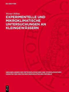 Cover Experimentelle und mikroklimatische Untersuchungen an Kleingewässern (eBook, PDF)