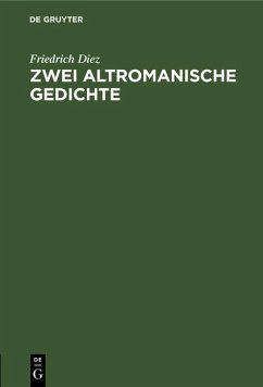 Cover Zwei altromanische Gedichte (eBook, PDF)