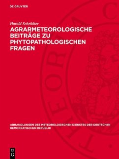 Cover Agrarmeteorologische Beiträge zu phytopathologischen Fragen (eBook, PDF)