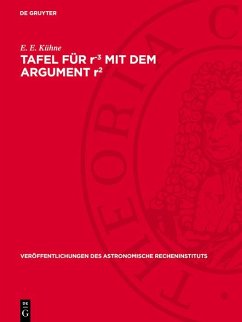 Tafel für r<sup>-3</sup> mit dem Argument r<sup>2</sup> (eBook, PDF) - Kühne, E. E.