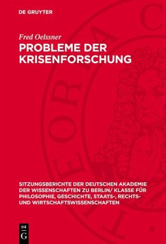 Cover Probleme der Krisenforschung (eBook, PDF)