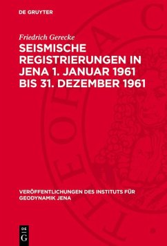 Cover Seismische Registrierungen in Jena 1. Januar 1961 bis 31. Dezember 1961 (eBook, PDF)