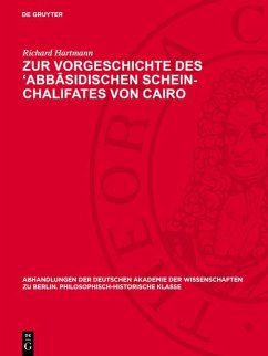 Cover Zur Vorgeschichte des 'Abbasidischen Schein-Chalifates von Cairo (eBook, PDF)