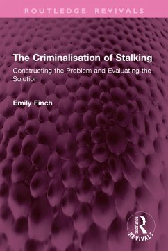 Cover The Criminalisation of Stalking (eBook, PDF)