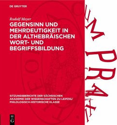 Cover Gegensinn und Mehrdeutigkeit in der althebräischen Wort- und Begriffsbildung (eBook, PDF)