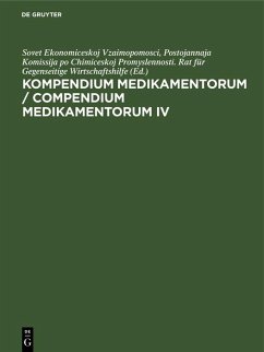 Cover Kompendium medikamentorum / Compendium medikamentorum. IV. (eBook, PDF)