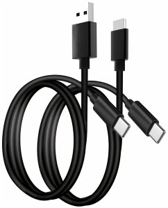 Cover Silikonkabel Doppelpack (2m,USB-A->C & USB-C->C)