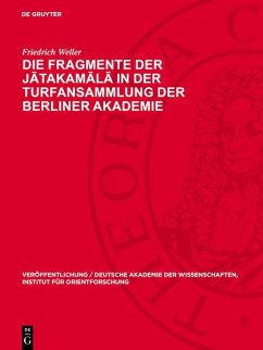 Cover Die Fragmente der Jatakamala in der Turfansammlung der Berliner Akademie (eBook, PDF)