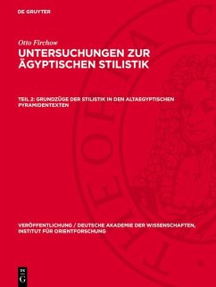 Cover Grundzüge der Stilistik in den altaegyptischen Pyramidentexten (eBook, PDF)