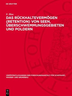 Cover Das Rückhaltevermögen (Retention) von Seen, Überschwemmungsgebieten und Poldern (eBook, PDF)