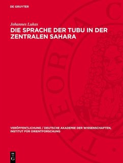 Cover Die Sprache der Tubu in der Zentralen Sahara (eBook, PDF)