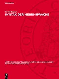 Cover Syntax der Mehri-Sprache (eBook, PDF)