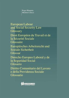 Cover European Labour Law and Social Security Law: Glossary (eBook, PDF)