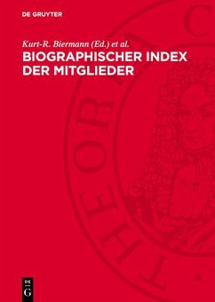 Biographischer Index der Mitglieder (eBook, PDF)