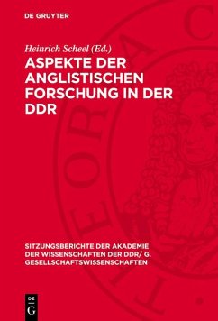 Cover Aspekte der anglistischen Forschung in der DDR (eBook, PDF)