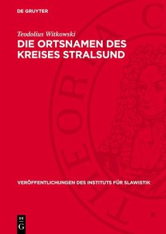 Cover Die Ortsnamen des Kreises Stralsund (eBook, PDF)
