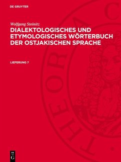 Cover Wolfgang Steinitz: Dialektologisches und etymologisches Wörterbuch der ostjakischen Sprache. Lieferung 7 (eBook, PDF)