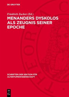 Cover Menanders Dyskolos als Zeugnis seiner Epoche (eBook, PDF)