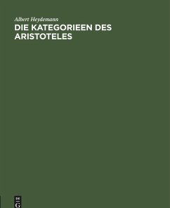 Cover Die Kategorieen des Aristoteles (eBook, PDF)