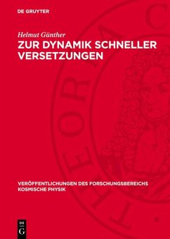 Cover Zur Dynamik schneller Versetzungen (eBook, PDF)