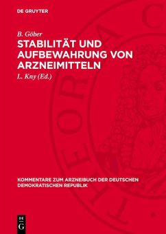 Cover Stabilität und Aufbewahrung von Arzneimitteln (eBook, PDF)