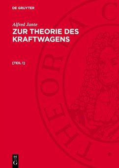 Cover Alfred Jante: Zur Theorie des Kraftwagens. [Teil 1] (eBook, PDF)