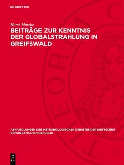 Cover Beiträge zur Kenntnis der Globalstrahlung in Greifswald (eBook, PDF)
