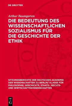 Cover Die Bedeutung des wissenschaftlichen Sozialismus für die Geschichte der Ethik (eBook, PDF)