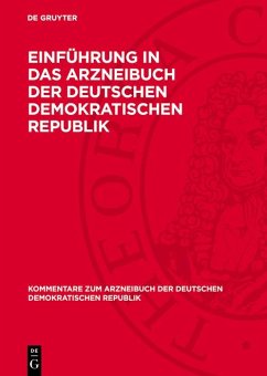 Cover Einführung in das Arzneibuch der Deutschen Demokratischen Republik (eBook, PDF)