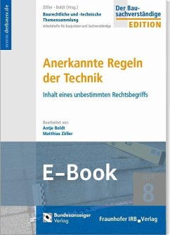 Anerkannte Regeln der Technik (E-Book) (eBook, PDF) Cover Anerkannte Regeln der Technik (E-Book) (eBook, PDF)