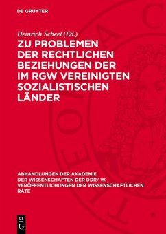 Cover Zu Problemen der rechtlichen Beziehungen der im RGW vereinigten sozialistischen Länder (eBook, PDF)