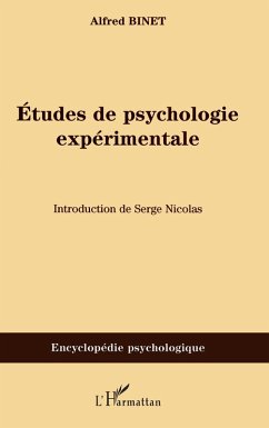Cover Etudes de psychologie expérimentale