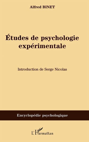 Etudes de psychologie expérimentale