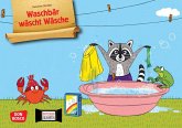 Waschbär wäscht Wäsche. Kamishibai Bildkartenset Waschbär wäscht Wäsche. Kamishibai Bildkartenset