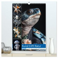 Kunst trifft Natur (hochwertiger Premium Wandkalender 2025 DIN A2 hoch), Kunstdruck in Hochglanz