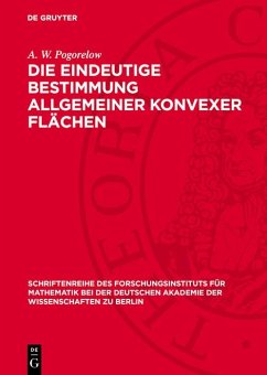 Cover Die eindeutige Bestimmung allgemeiner konvexer Flächen (eBook, PDF)