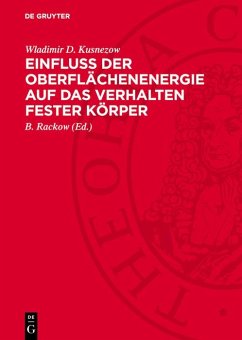 Cover Einfluß der Oberflächenenergie auf das Verhalten fester Körper (eBook, PDF)