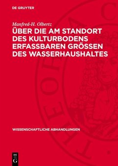 Cover Über die am Standort des Kulturbodens erfaßbaren Größen des Wasserhaushaltes (eBook, PDF)