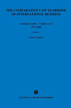 Cover Comparative Law Yearbook of International Business Cumulative Index Volumes 1-22, 1977-2000 (eBook, PDF)