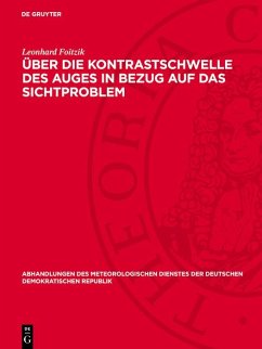 Cover Über die Kontrastschwelle des Auges in Bezug auf das Sichtproblem (eBook, PDF)