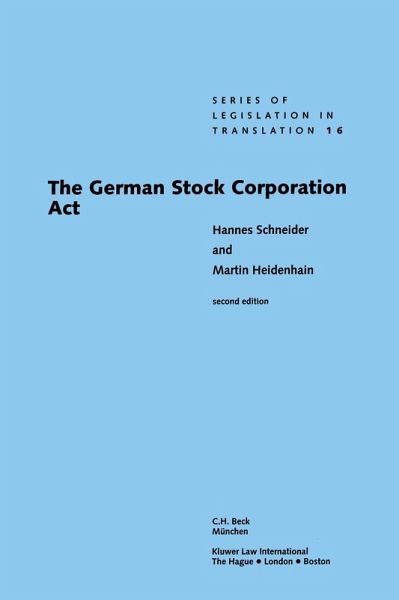 German Stock Corporation Act (eBook, PDF)