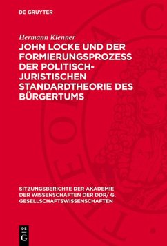 Cover John Locke und der Formierungsprozess der politisch-juristischen Standardtheorie des Bürgertums (eBook, PDF)