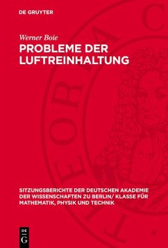 Cover Probleme der Luftreinhaltung (eBook, PDF)