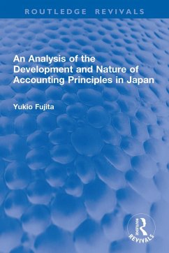 Cover An Analysis of the Development and Nature of Accounting Principles in Japan (eBook, ePUB)