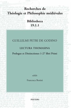 Cover Guillelmi Petri de Godino Lectura Thomasina. Book I, Prologue and Distinctions 1-27 (eBook, PDF)