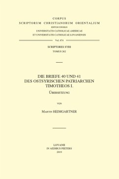 Cover Die Briefe 40 und 41 des Ostsyrischen Patriarchen Timotheos I. V. (eBook, PDF)